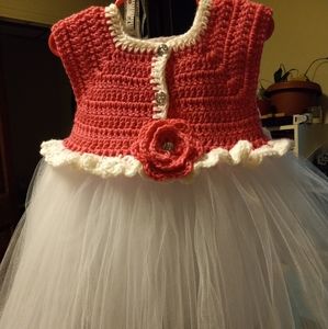 Brand-new handmade crocheted girls 2-3t dress